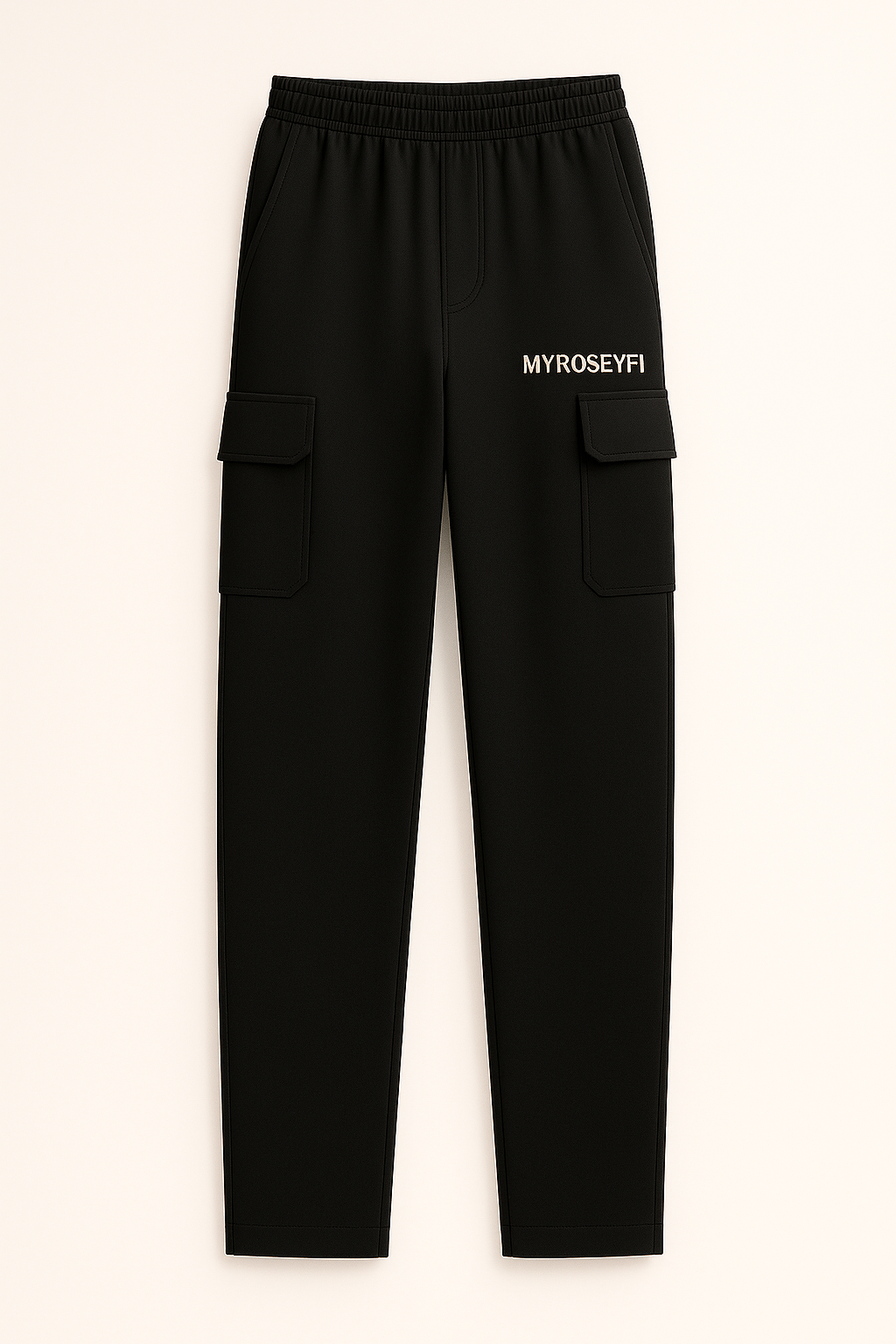 BLACK CARGO PANTS - MYROSEYFI