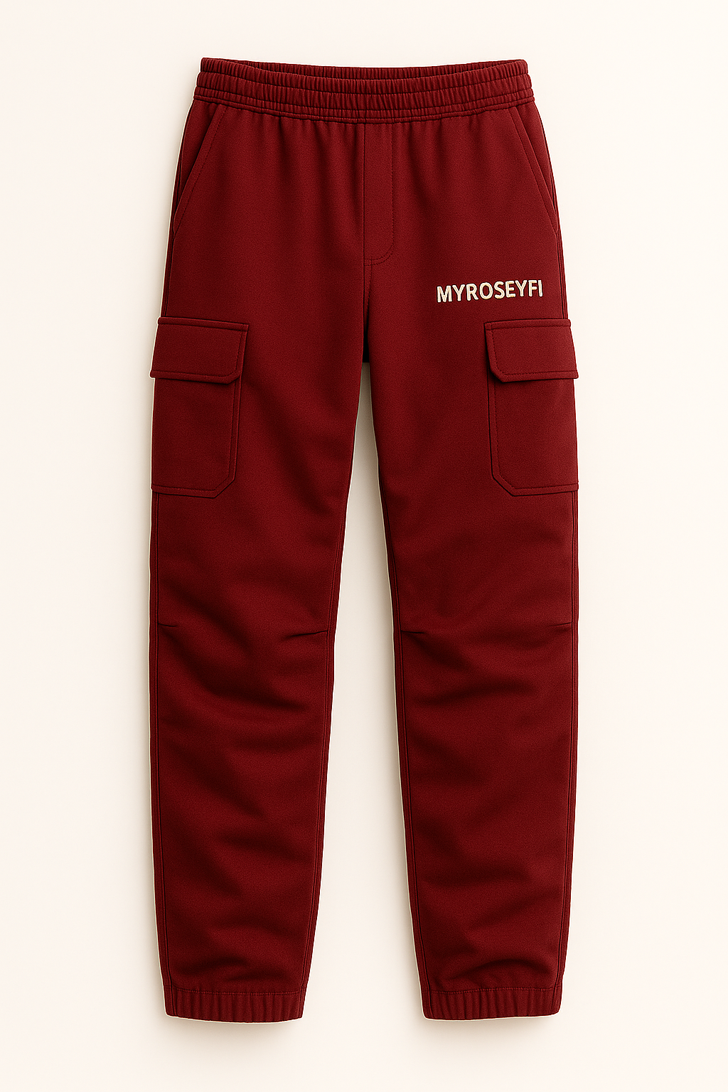 RED CARGO PANTS - MYROSEYFI