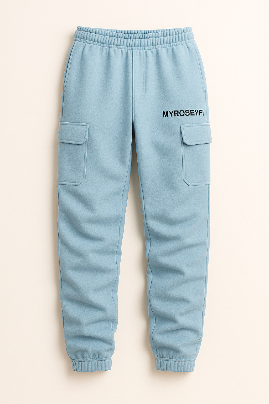 SKY BLUE CARGO PANTS - MYROSEYFI