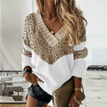 Maglia patchwork con stampa leopardata